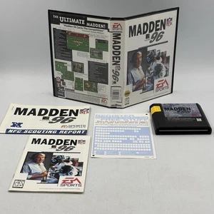 Madden NFL 96 (Sega Genesis, 1995) CIB Manual & Scouting Report Reg. Karte funktioniert - Bild 1 von 13