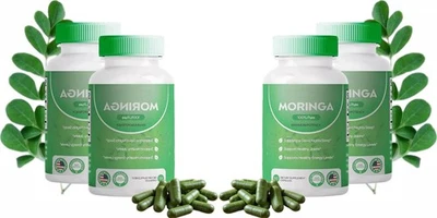 DIETARY SUPPLEMENTS 1~5PACK Rosabella Moringa Capsules Duo,Immune Support, Gut Health - 60 Capsules