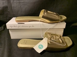 Sandalias Deidra Slide para mujer - Un nuevo día doradas talla 9,5 con caja - Imagen 1 de 7