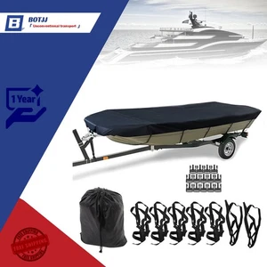210D Trailerable Boat Cover 12-18Ft Boat for Jon Cover Beam Width up to 56in Usa - Picture 1 of 10