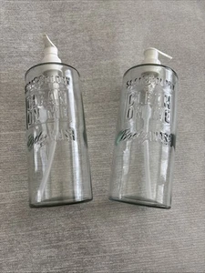 2 x Soap & Glory Clean On Me Body Wash Glass Bottle Pump Dispenser - Picture 1 of 8