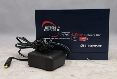 Linksys NH1005 V2 5-Port Fast Ethernet 10/100 Network Hub - Image 1 of 3