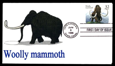 Mayfairstamps US FDC 1996 Woolly mammoth appreciation First Day Cover aau_49189 - Image 1 of 2