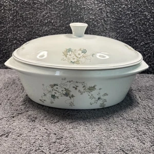 Porcelana Real Brasil 'White Blossom' Oval Servierterrine + Deckel - 10,5" - Bild 1 von 11