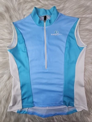 Capo Half Zip Cycling Jersey  Size L Blue Sleeveless  - Image 1 of 4