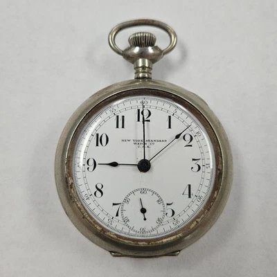 New York Standard Chronograph Grade 164 18s 7j PW Silverode *Scarce* [105WEB] - Image 1 of 4