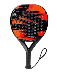 Raqueta de pádel IANONI superficie de fibra de carbono EVA núcleo de espuma viscoelástica roja ligera - Imagen 1 de 4