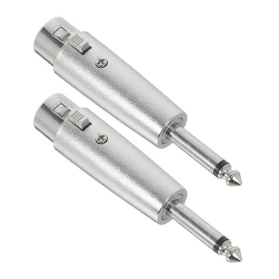  2 stücke Professionelle Mikrofon Adapter: Verstärker Adapter-6,35mm Auf XLR - Bild 1 von 4