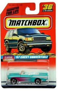 1998 Matchbox #36 Classic Decades 1957 Chevrolet Convertible - Picture 1 of 1