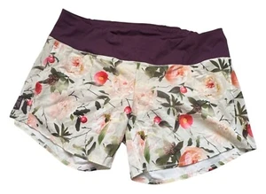 Pantalones Cortos para Correr Oiselle Para Mujer Florales Talla 14 Púrpura Cintura Tela Ligera - Imagen 1 de 10