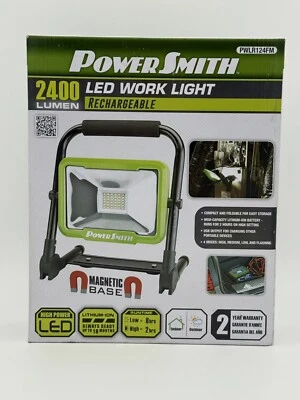 PowerSmith Work Light LED - Impact Resistant Glass - Compact - Rechargeable - Image 1 of 4
