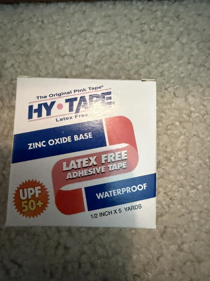 (20) Hy-Tape Original Tape Zinc Oxide, 1/2” x 5 yds, Waterproof,  Pink, 20 Rolls - Image 1 of 1