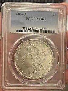 1885-O $1 Morgan Silver Dollar PCGS MS63 - Picture 1 of 4