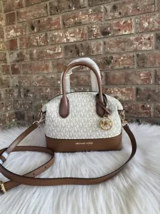 Michael Kors Hyde Small Damen PVC Satchel Crossbody Bag Handtasche Geldbeutel - Vanille - Bild 1 von 8