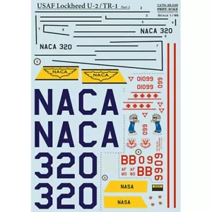 Escala de impresión 48-248 CALCOMANÍAS USAF Lockheed U2/TR-1 parte 2 - para kit de escala 1:48 - Imagen 1 de 6