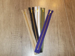 Cremallera metálica 25cm 4mm no divisible latón cremallera 5 colores - Imagen 1 de 6