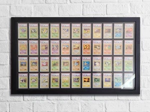 Marcos PSA de 44 cartas, protección UV premium, madera maciza, estuche de pared CGC MTG Pokemon - Imagen 1 de 5