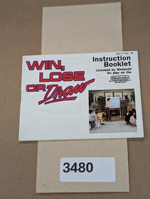 Win, Lose or Draw - Nintendo NES- Manual Only **NO GAME!
