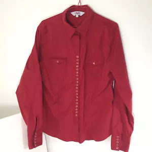 ROPER Western Red Pearl Snap rotes Hemd Größe Erwachsene Large SCHÖN - Bild 1 von 10