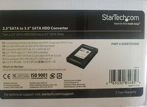 STARTECH.COM 2.5” TO 3.5” SATA HDD CONVERTER 25SAT35HDD HARD DRIVE H67 - Picture 1 of 1