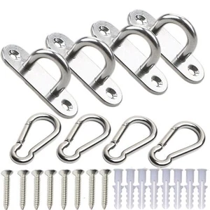 8PCs 3.2 Inch Ceiling Hooks 304 Stainless Steel Heavy Duty M8 Hardware Eye Ho... - Picture 1 of 4