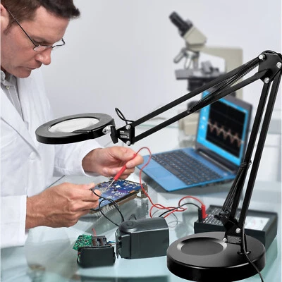 VEVOR Loupe de Lecture Lampe Loupe 5X Lentille 11 cm pour Couture Réparation - Immagine 1 di 4