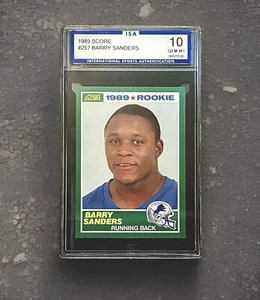 1989 Score #257 Barry Sanders Lions RC Rookie ISA 10 GEM MINT - Picture 1 of 8