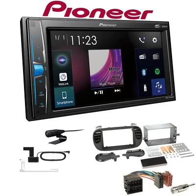 Pioneer Multimedia Autoradio Bluetooth DAB+ für Fiat 500 ab 2007 schwarz - Bild 1 von 4