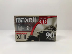Maxell XLII 90 Black Magnetite Cassettes Tape SEALED New Old Stock - Picture 1 of 2