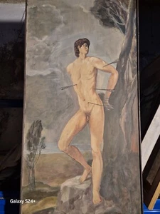 Annibale Biglione (1923-1981) 50×100 Olio Su Tela con Autentica - Foto 1 di 8