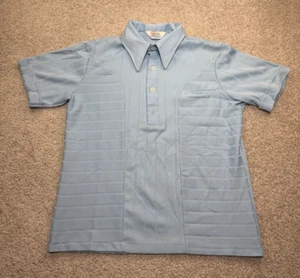 Vintage 60er 70er JC Penney Poloshirt Gr. Medium Herren Dolchkragen Disco - Bild 1 von 10
