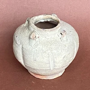 Antico piccolo vaso smaltato terracotta Sukhothai XIV/XVI secolo Thailandia - Foto 1 di 6