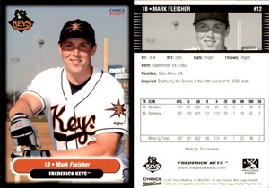 Mark Fleisher 2007 Choice Frederick Keys #12 Card *AutographDen*