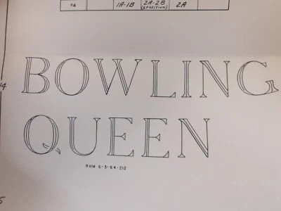 Gottlieb: Bowling Queen- Schematic, Award Cards + MUCH MORE - NOS - Image 1 of 3