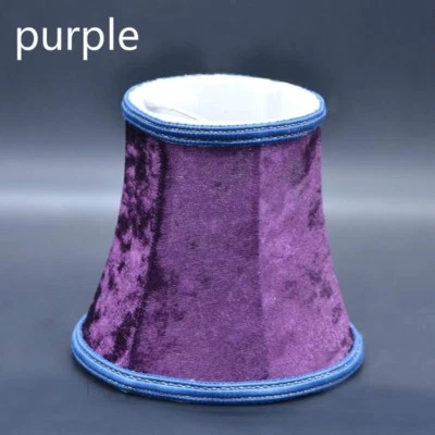 Mini Lampshade Crushed Velvet Lamp Drum Shade Table Ceiling Light Cover Retro - Image 1 of 4