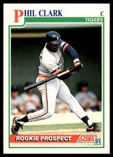 1991 Score Rookie Prospect #756 Phil Clark Rookie Detroit Tigers