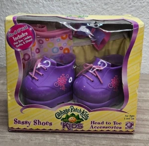 2007  Cabbage Patch Kids Sassy Shoes, Purple Shoes (NEW BOX HAS CREASES) BB2 - Picture 1 of 4