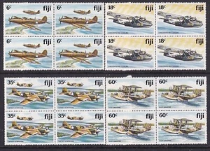 FIJI.... 1981 WW2 aircraft blocks of 4 muh - Picture 1 of 1