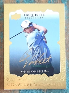 BO VAN PELT AUTO ~ 2013 UPPER DECK EXQUISITE COLLECTION GOLF SIG MASTERPIECE - Picture 1 of 2