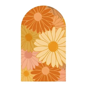 SUPERDANT Bohemian Arched Daisy Wall Decals Boho Large Wall Sticker Floral St... - Picture 1 of 8