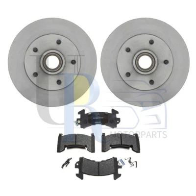 Kit dianteiro rotor de freio e cubo + pastilhas de freio para 1979 1980 Oldsmobile Cutlass Salon - Imagem 1 de 4