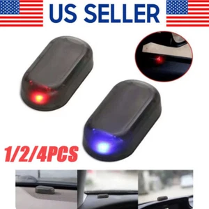 Car Alarm Warning Solar Flash LED Light Fake Security System Anti-theft Signa - Foto 1 di 10