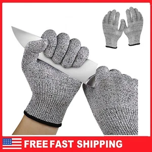 1 Pair Cut Resistant Gloves Kitchen Work Gloves Food Grade Level 5 Protection - Picture 1 of 8