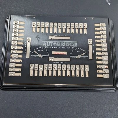 Vintage 1938 Art Deco Black EUC Autobridge Playing Board - Image 1 of 4