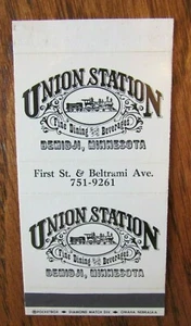 TRAIN RELATED: UNION STATION RESTAURANT (BEMIDJI, MINNESOTA) -G25 - Picture 1 of 1