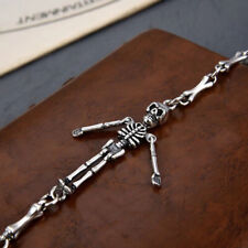 Fashion Punk Gothic Skeleton Skull Bracelet Halloween Women Men Jewelry
