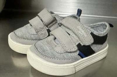 Tenis sin cordones OshKosh B'Gosh para niños pequeños niños o niñas azul gris niños talla 4 Foto 1 de 4