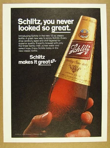 1979 Schlitz Bier "Einführung" neue Flasche Foto Vintage Druck Werbung - Bild 1 von 1