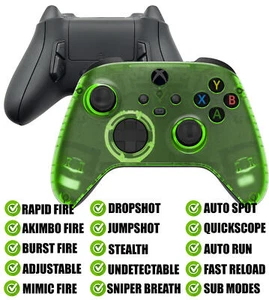 Clear Green Modded Reflex Buttons Rapid Fire Mod Controller for Xbox Series X S - Picture 1 of 8