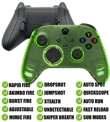 Clear Green Modded Reflex Buttons Rapid Fire Mod Controller for Xbox Series X S - Image 1 of 4